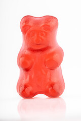 Gummy bears candies. Gummy bears isolated on a white background. Jelly bears candies.