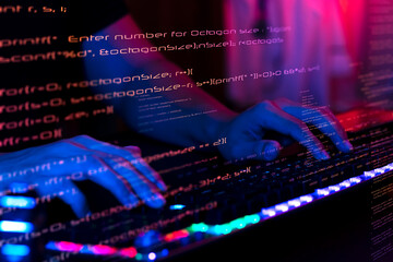 Programmers and cyber security technologies design websites and security in the Social World, cyber...