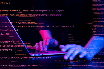 Programmers and cyber security technologies design websites and security in the Social World, cyber...