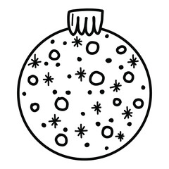 simple doodle illustration of christmas ball. Vector illustration