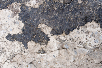 The texture of old concrete. Weather-worn surface