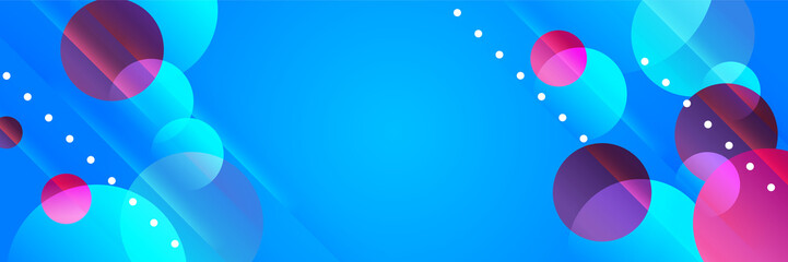 Modern blue geometrical abstract banner background. Business or technology presentation design template, brochure or flyer pattern, or geometric web banner