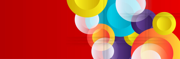 Obraz premium Modern geometrical abstract banner background. Business or technology presentation design template, brochure or flyer pattern, or geometric web banner