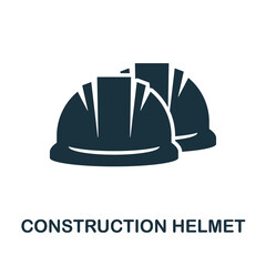 Construction Helmet icon. Simple element from construction collection. Creative Construction Helmet icon for web design, templates, infographics and more