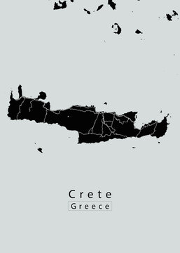 Crete Greece Island Map
