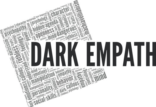 Dark Empath conceptual vector illustration word cloud isolated on white background.