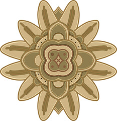brown flower illustration