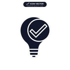 light bulb icon symbol template for graphic and web design collection logo vector illustration