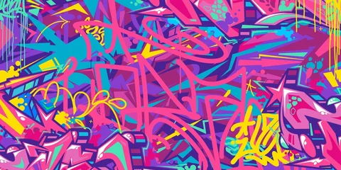  Abstract Colorful Urban Street Art Graffiti Style Vector Illustration Background Template © Anton Kustsinski