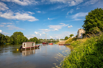 Les bord de la Loire en Anjou, Chalonnes sur Loire et ses gabares.