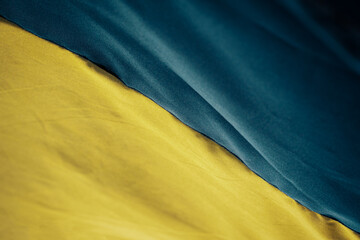 Close up the Ukrainian flag.