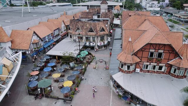 Aerial drone view of Blumenau city