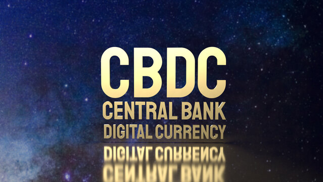 The cbdc or central bank digital currency  for business concept 3d rendering