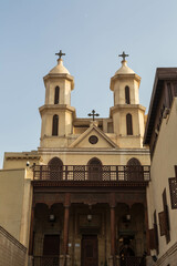 Cairo, Egypt - January 2022: Church of Mother of God Saint Mary in Egyptian Babylon), also known as...