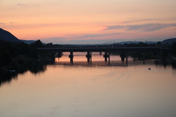 sunset vienna city sky  landscape