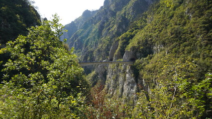beautiful landscape street called E762 in Montenegro