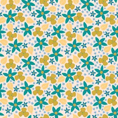 Seamless pattern with flowers