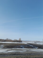 frozen lake in winter