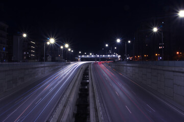 Fototapeta na wymiar traffic in night