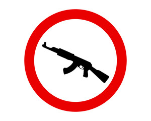 Stop weapons vector illustration 