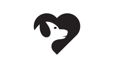 illustration vector graphic dog and love