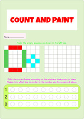 In this worksheet, hidden numbers will be revealed by painting method.