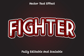 Obraz premium red and silver color fighting text effect editable.