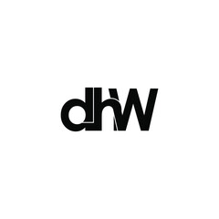 dhw letter original monogram logo design