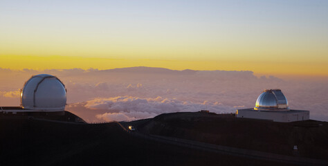 Naklejka na ściany i meble Astronomical Observatory at the summit of Mauna Kea - Hawaii - USA