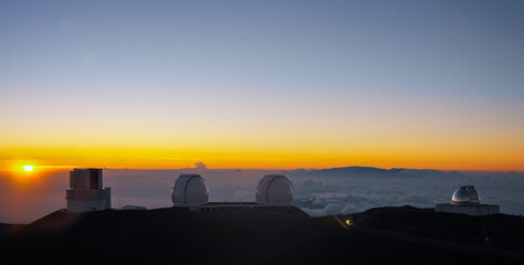 Fototapeta na wymiar Astronomical Observatory at the summit of Mauna Kea - Hawaii - USA