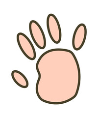 Newborn Baby Handprint. Vector illustration