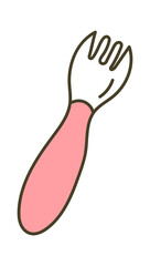 Baby Fork Icon. Vector illustration