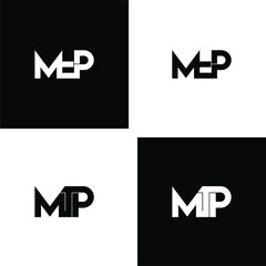 mtp letter original monogram logo design set