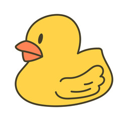 Duck baby toy. Vector illustration