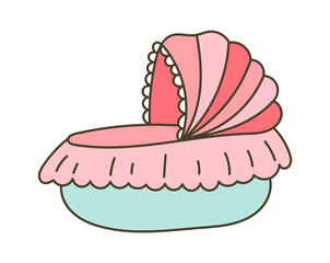 Baby stroller. Vector illustration
