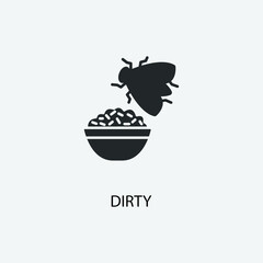 Dirty vector icon illustration sign