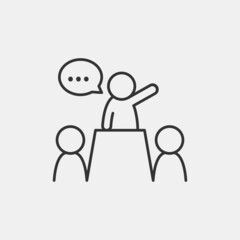 Fototapeta premium Meeting vector icon illustration sign