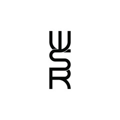 wsr letter original monogram logo design
