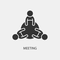 Meeting vector icon illustration sign