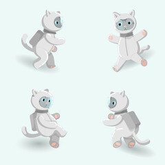 set of fanny cat in space