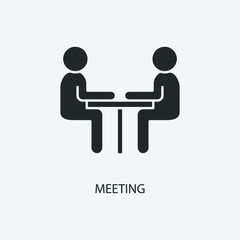 Meeting vector icon illustration sign