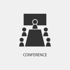 Meeting vector icon illustration sign