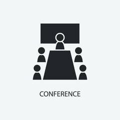 Meeting vector icon illustration sign