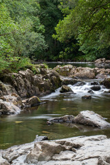 Fototapeta na wymiar River Llugwy in Betws-y-Coed, Snowdonia, Wales