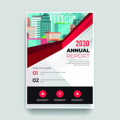 Business marketing annual report cover page design templates