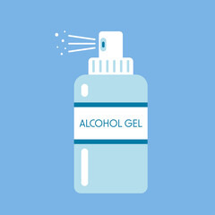 Alcohol sanitizer gel bottle template. Hand wash gel vector.