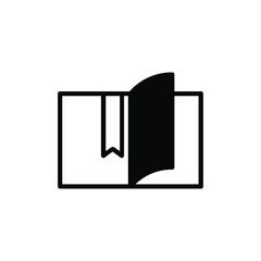 Book, Read, Library, Study Solid Line Icon Vector Illustration Logo Template. Suitable For Many Purposes.