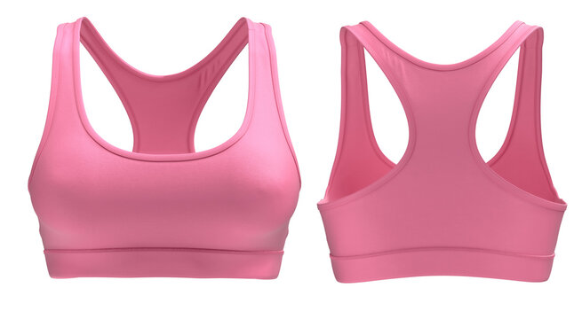 Women's Sports Bra Mockup ( 3D photorealistic render ) pink