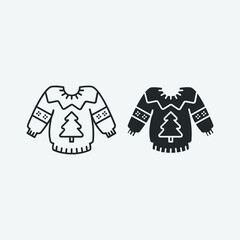 Sweater vector icon illustration sign