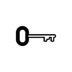 Key Solid Line Icon Vector Illustration Logo Template. Suitable For Many Purposes.